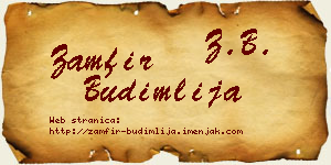 Zamfir Budimlija vizit kartica